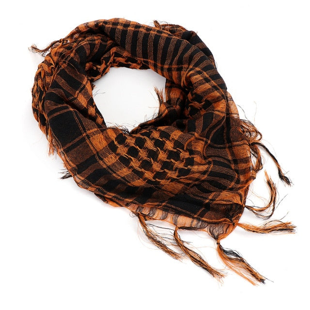 Cotton Tactical Scarf Plaid Tassel™