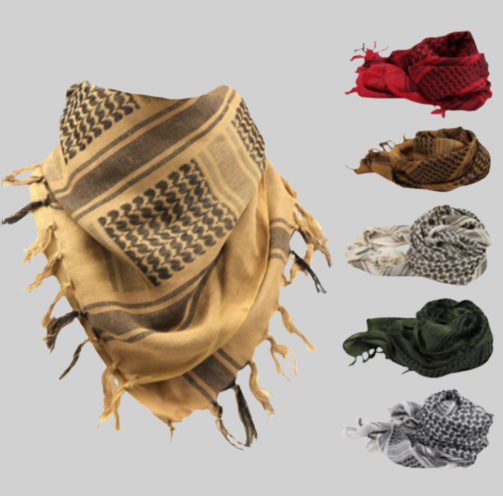 Cotton Tactical Scarf Plaid Tassel™