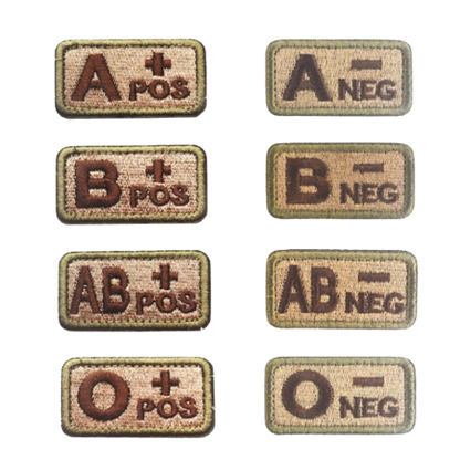 High-Quality Tactical Blood Type Patches